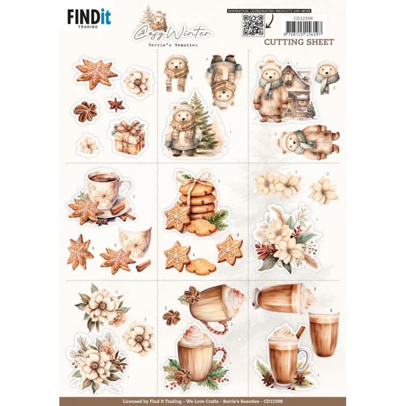 3D Cutting Sheet - Berries Beauties - Cosy WInter - Mini