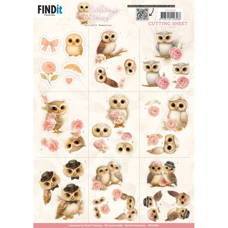 3D Cutting Sheet - Berries Beauties - Owlways Yours - Mini 3D Cutting Sheet - Berries Beauties - Owlways Yours - Mini
