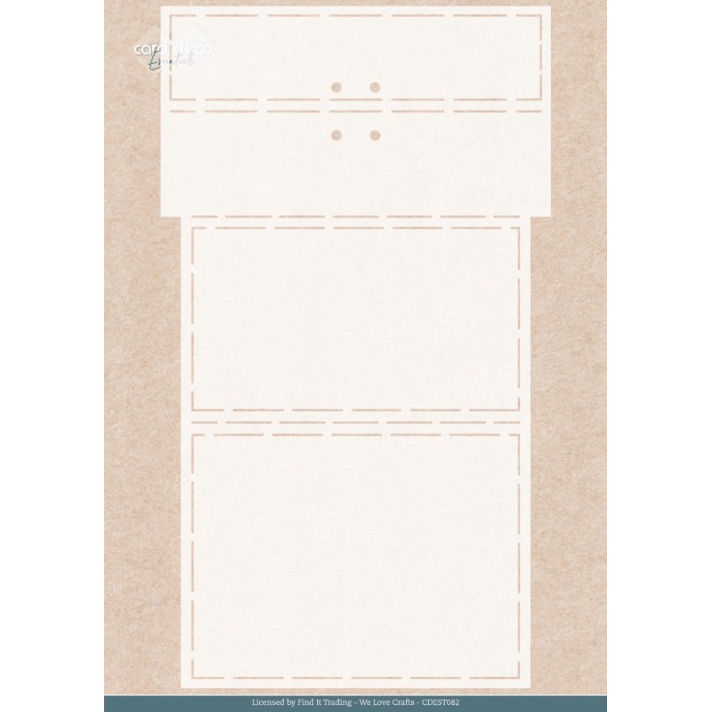 Stencil - Card Deco Essentials - Golden Whisper - Golden Present A4