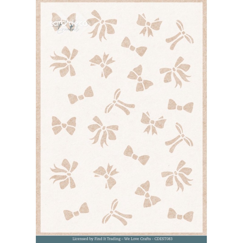 Stencil - Card Deco Essentials - Golden Whisper - Golden Bows A5