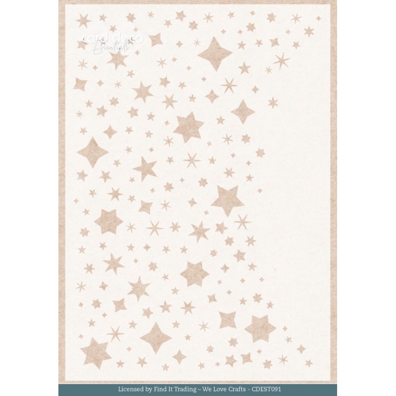 Stencil - Card Deco Essentials - Cosy WInter - Cosy Stars - A5 Stencil - Card Deco Essentials - Cosy WInter - Cosy Stars - A5