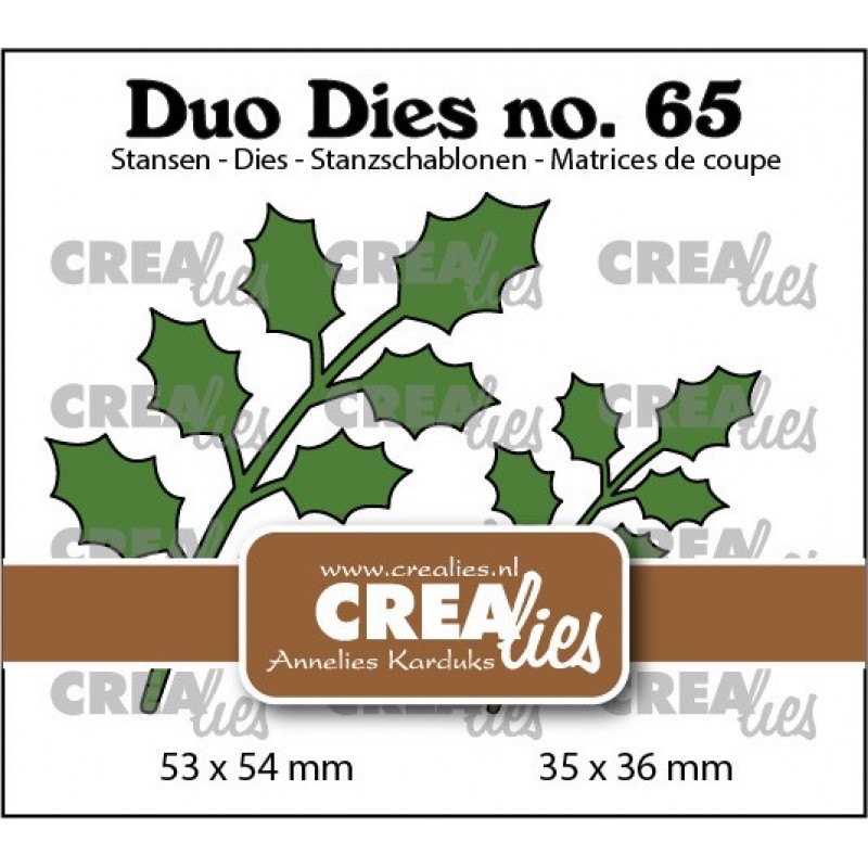 Crealies Die – Holly Leaves 17 pcs