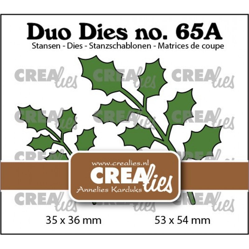 Crealies Die – Holly Leaves 17 pcs
