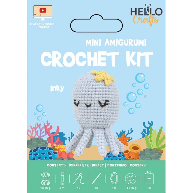Knitty Critters - Easy Amigurumi Kit - Inky Knitty Critters - Easy Amigurumi Kit - Inky