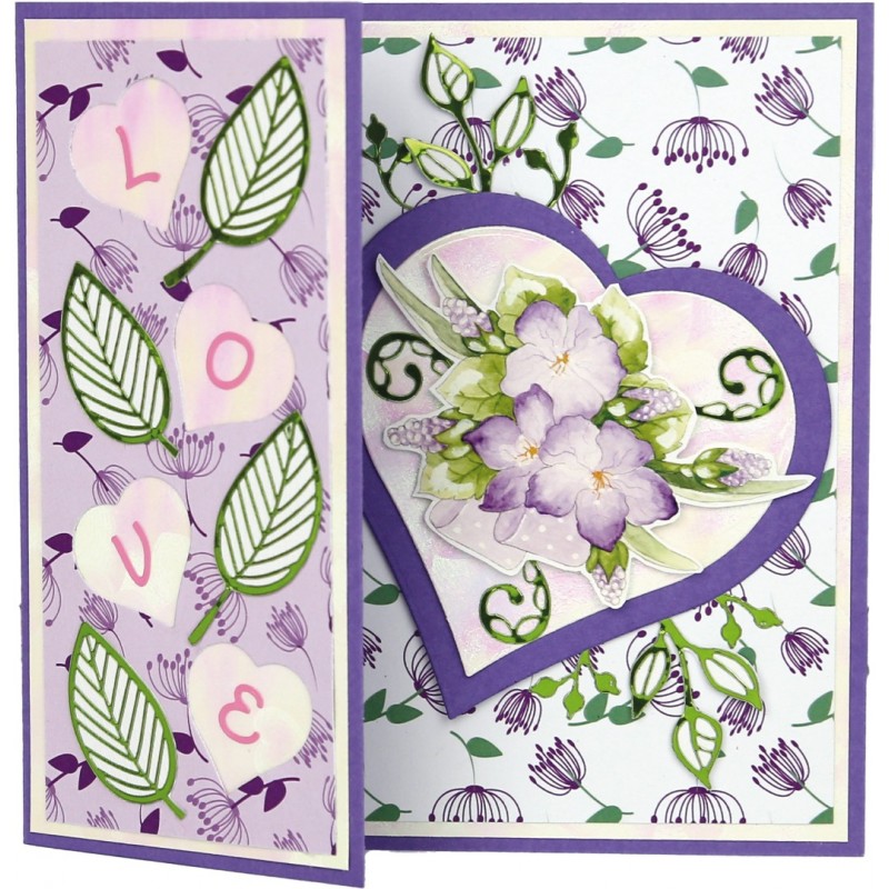 3D Push out Sheet - Precious Marieke - Purple Blossom - Violet