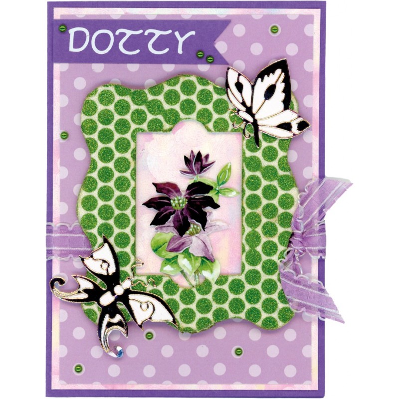 3D Push out Sheet - Precious Marieke - Purple Blossom - Purple