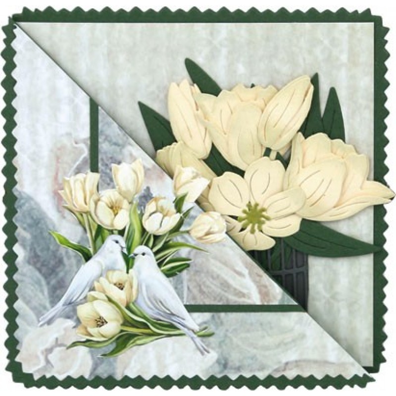 3D Push out Sheet - Amy Design - Tulip Dreams - Romantic Tulips