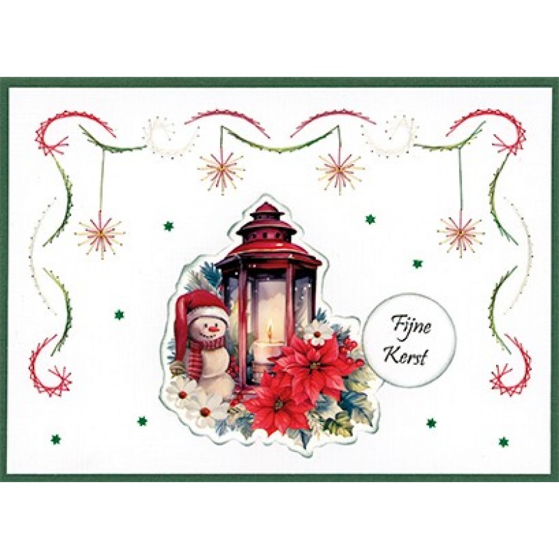 3D Cutting Sheet - Yvonne Ceations - Floral Christmas- Floral Lantern