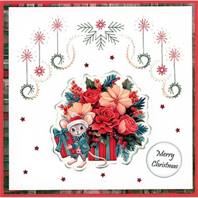 3D Cutting Sheet - Yvonne Ceations - Floral Christmas- Mini