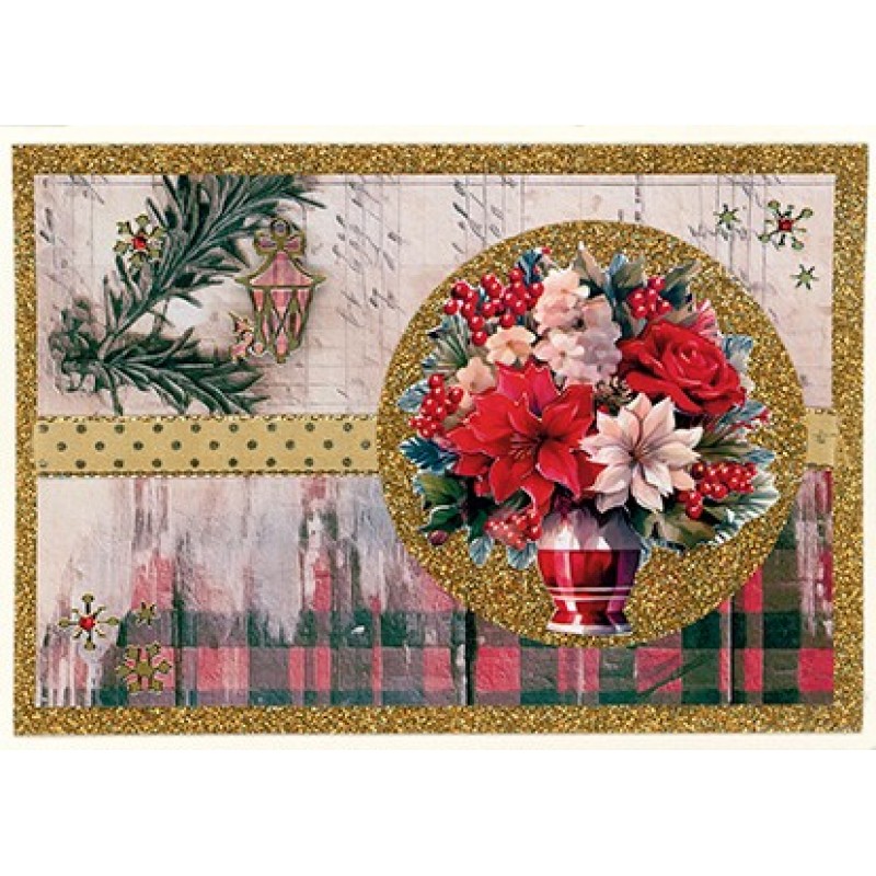 Paperpack - Yvonne Ceations - Floral Christmas 20 x 20 cm