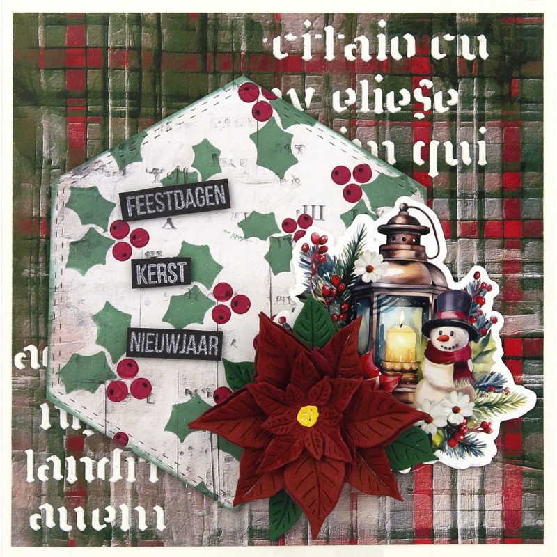 Dies - Yvonne Ceations - Floral Christmas- Floral Wreath