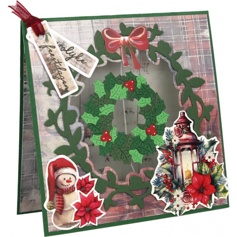 Linen Cardstock Pack - Yvonne Ceations - Floral Christmas- A4