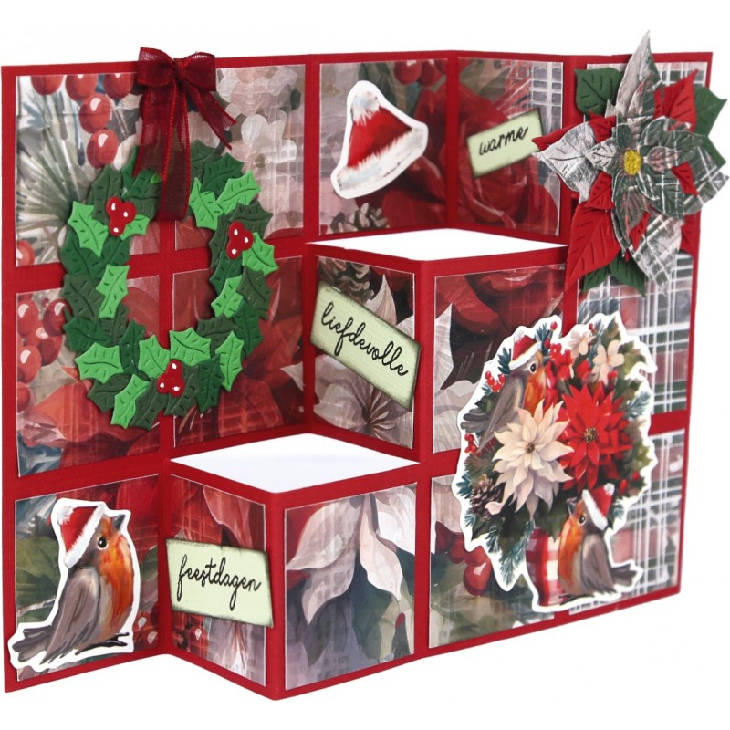 Paperpack - Yvonne Ceations - Floral Christmas 20 x 20 cm