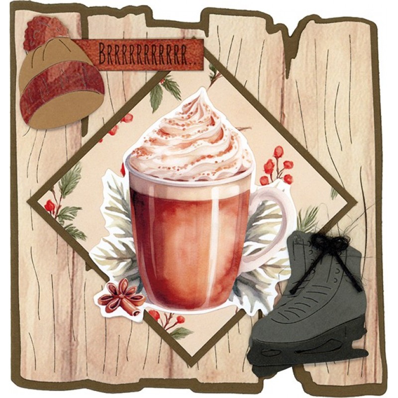 3D Cutting Sheet - Berries Beauties - Cosy WInter - Cosy Drinks