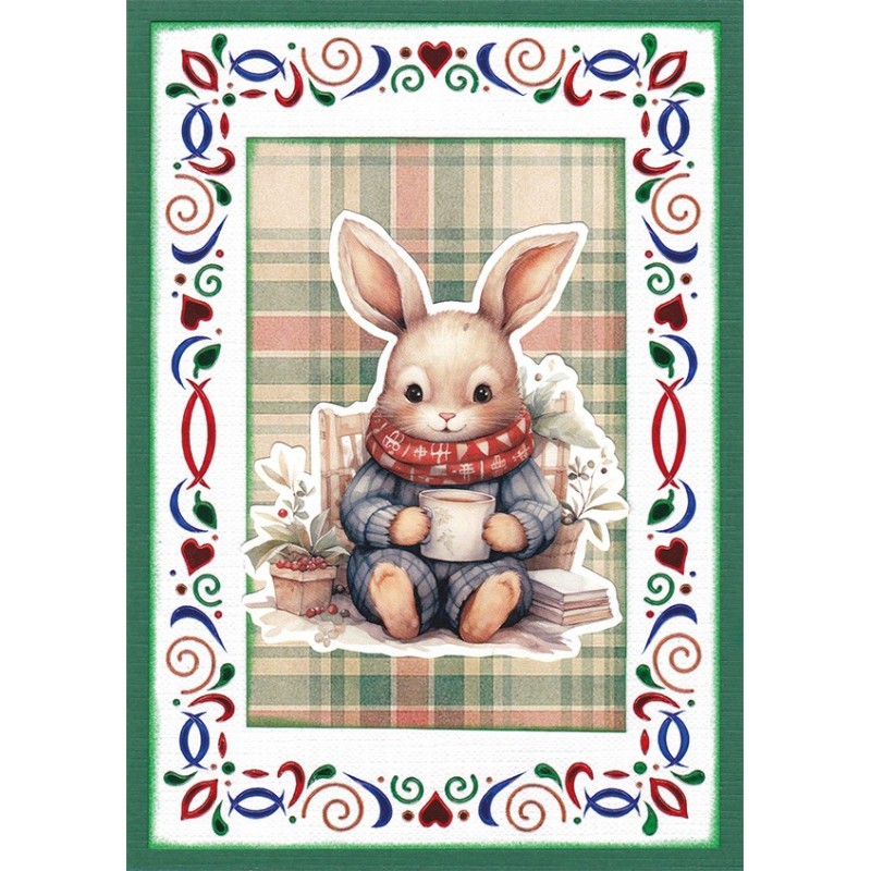 3D Cutting Sheet - Berries Beauties - Winter Bunnies - Drinking Bunnies