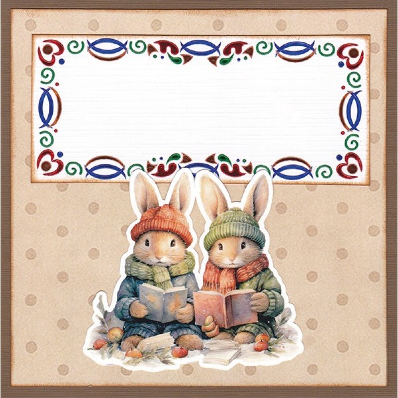 3D Cutting Sheet - Berries Beauties - Winter Bunnies - Bunnies Together