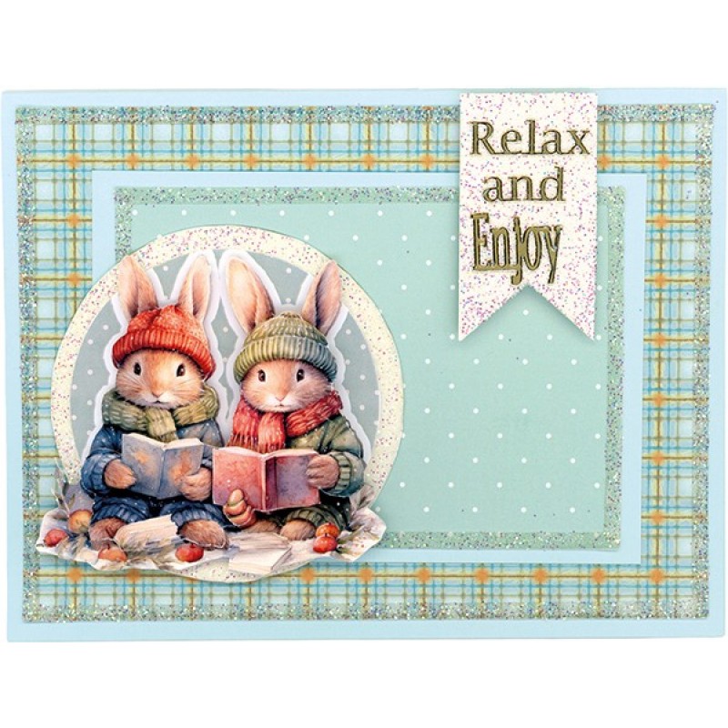 3D Cutting Sheet - Berries Beauties - Winter Bunnies - Bunnies Together