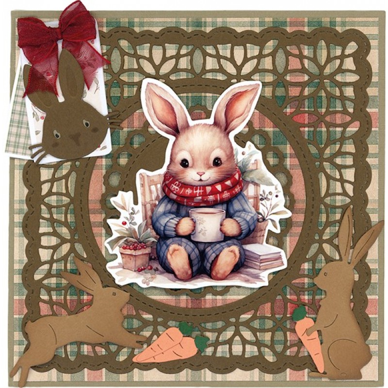 3D Cutting Sheet - Berries Beauties - Winter Bunnies - Mini