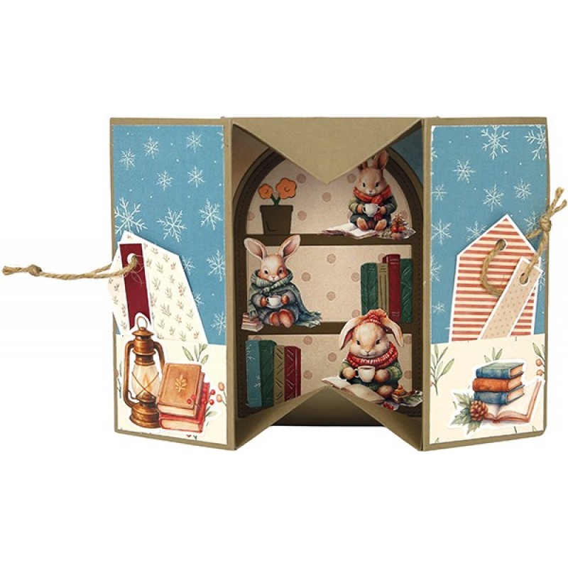 Paperpack - Berries Beauties - Winter Bunnies 20 x 20 cm