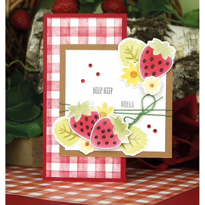 Paperpack - Berries Beauties - Sweet Strawberries 20 x 20 cm