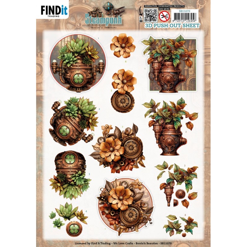 3D Pushout Sheet - Berries Beauties - Steampunk - Plants