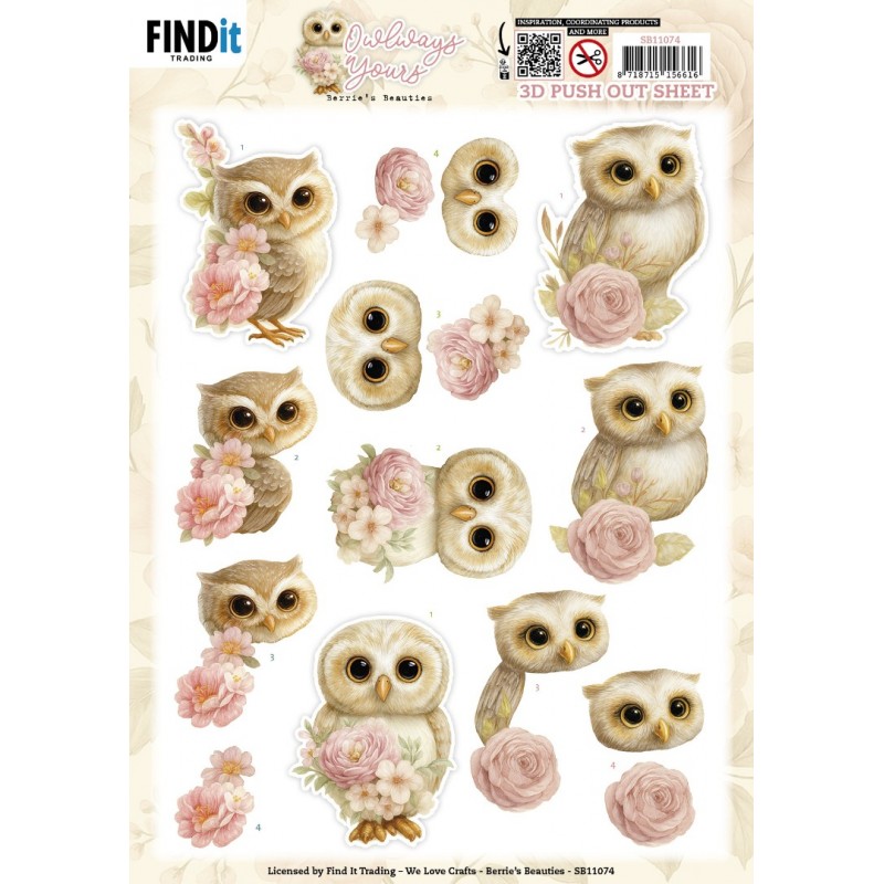 3D Pushout Sheet - Berries Beauties - Owlways Yours - Blossom 3D Pushout Sheet - Berries Beauties - Owlways Yours - Blossom