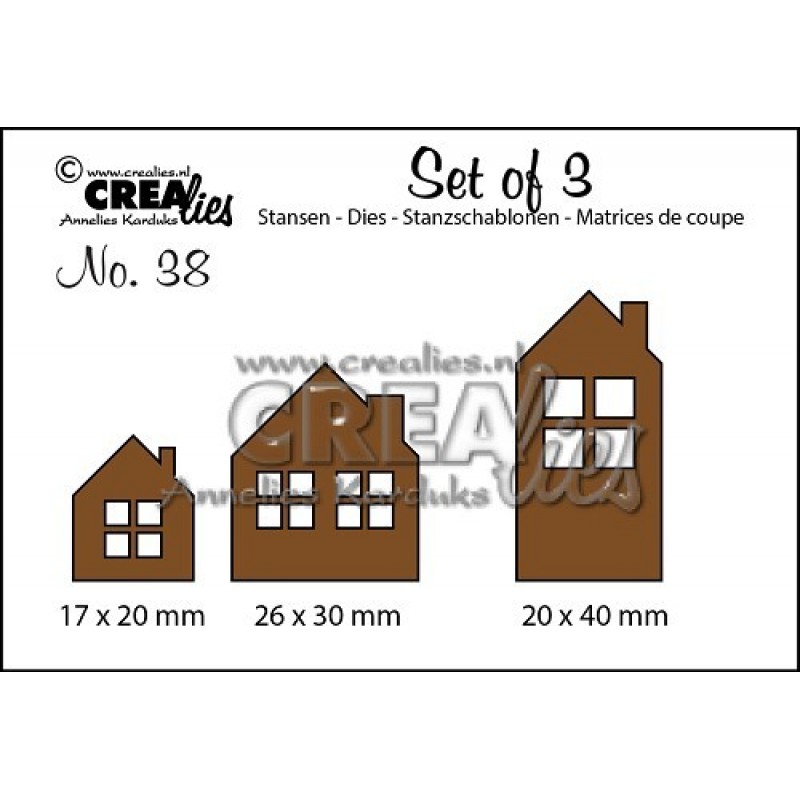 Crealies Die Set – House A, B, C Small