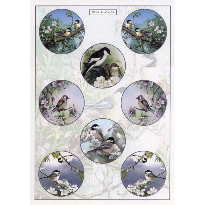 Cutting Sheet - WOC - nr 15 - Spring Garden Birds