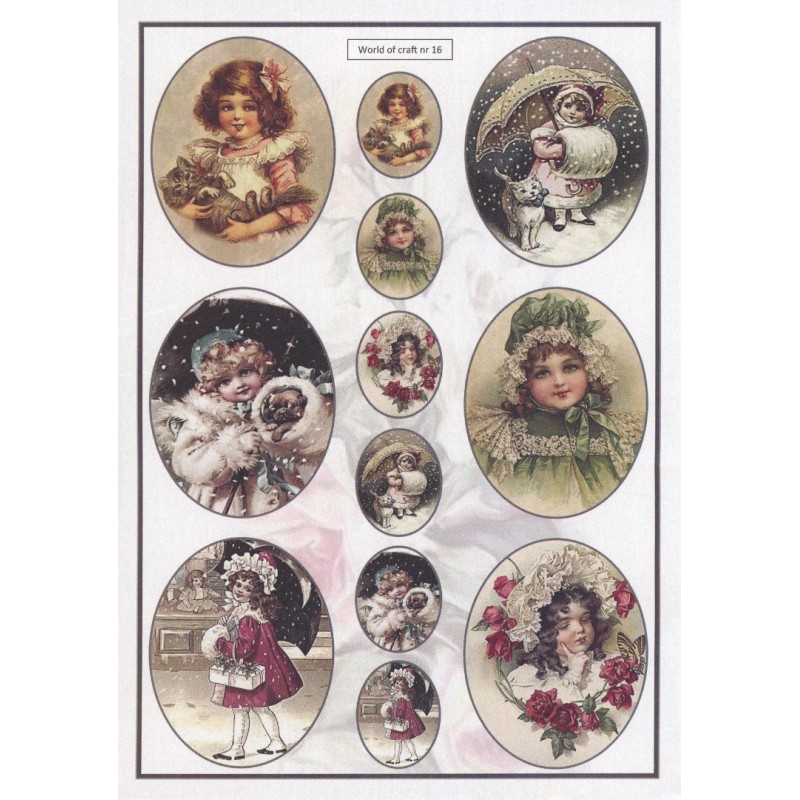 Cutting Sheet - WOC - nr 16 - Vintage Winter Kids