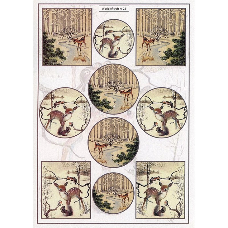 Cutting Sheet - WOC - nr 22 - Winter Woodland Deer Cutting Sheet - WOC - nr 22 - Winter Woodland Deer