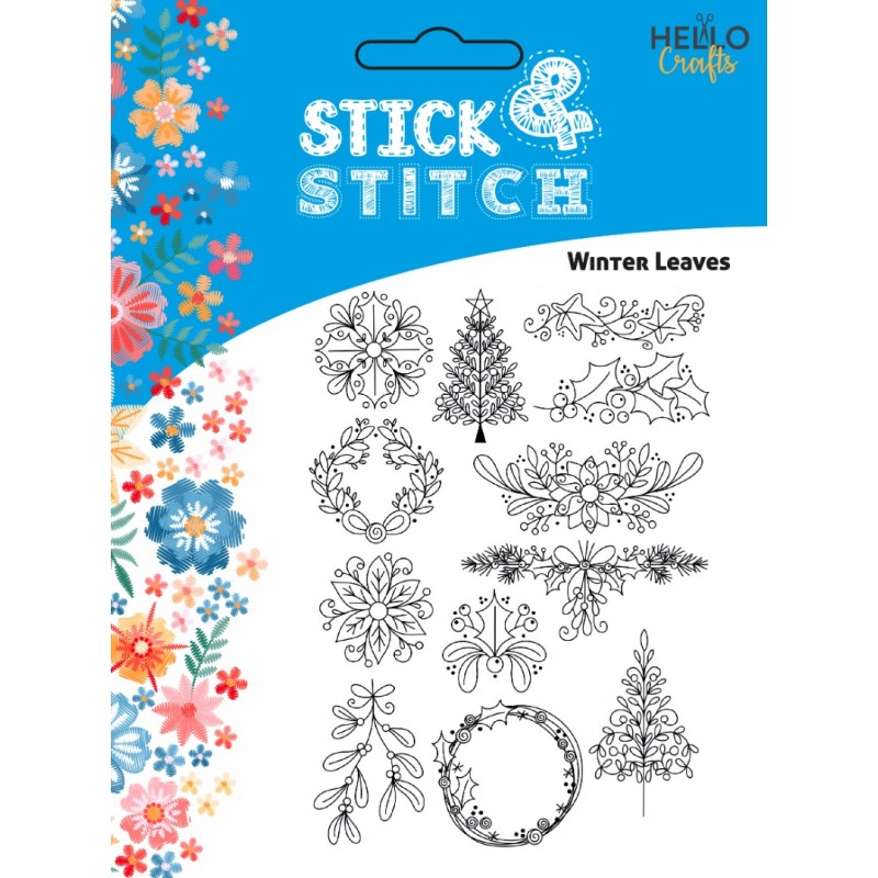 Stick and Stitch Winter Leaves Stick and Stitch Winter Leaves