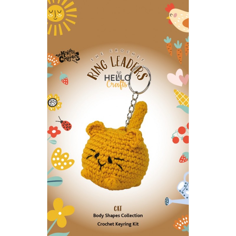 The Knitty Critters Keyring Cat The Knitty Critters Keyring Cat