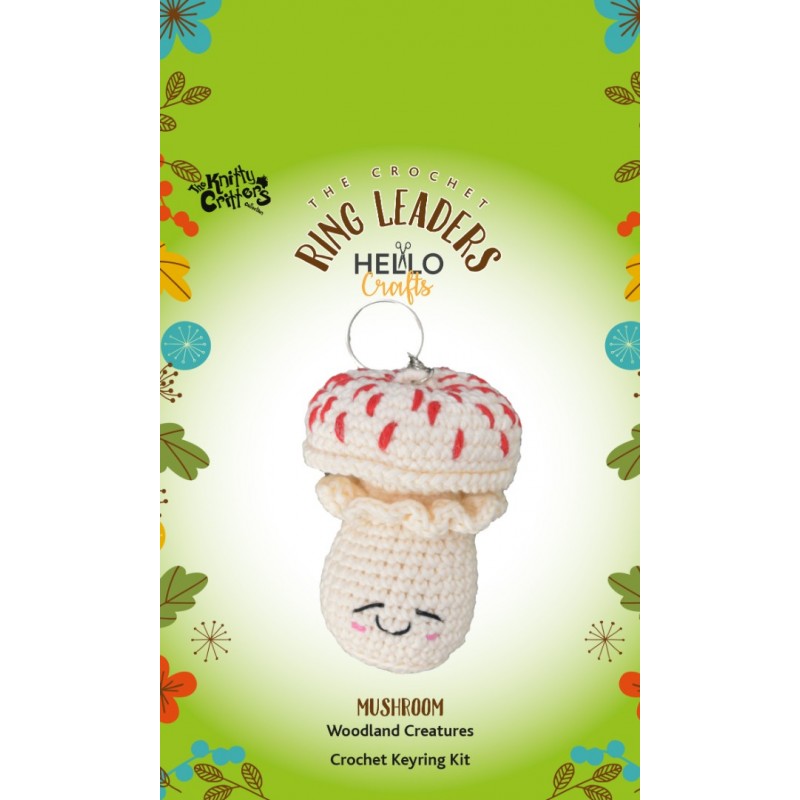 The Knitty Critters Keyring Mushroom The Knitty Critters Keyring Mushroom