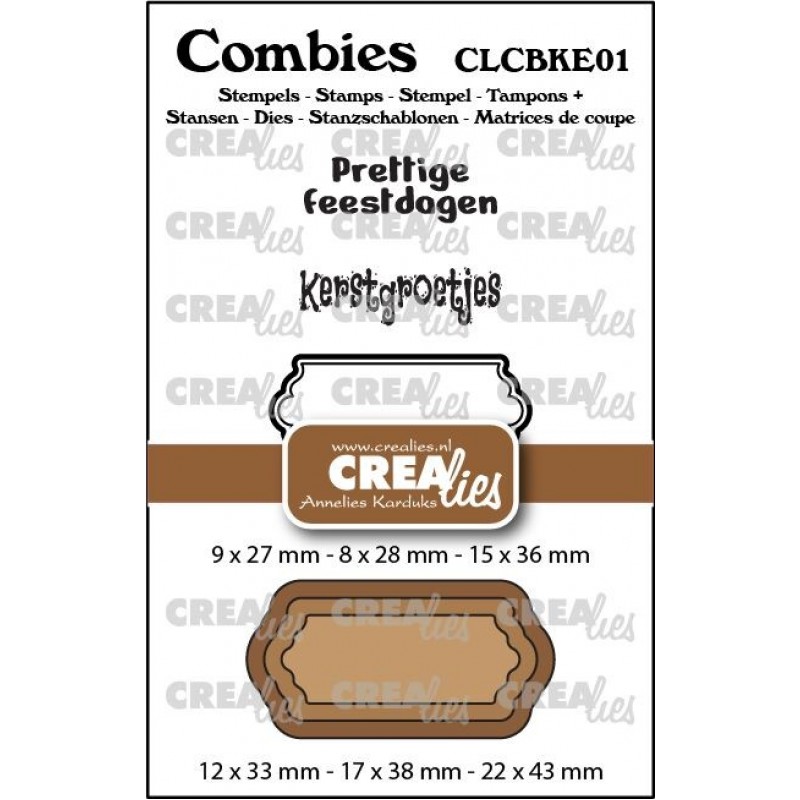 Combies Stempelsset Kerst 01: 2 teksten + 1 tag/label Combies Stempelsset Kerst 01: 2 teksten + 1 tag/label