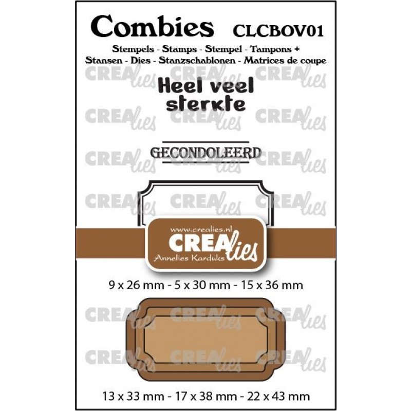 Combies Stempelsset Overlijden 01: 2 teksten + 1 tag/label Combies Stempelsset Overlijden 01: 2 teksten + 1 tag/label