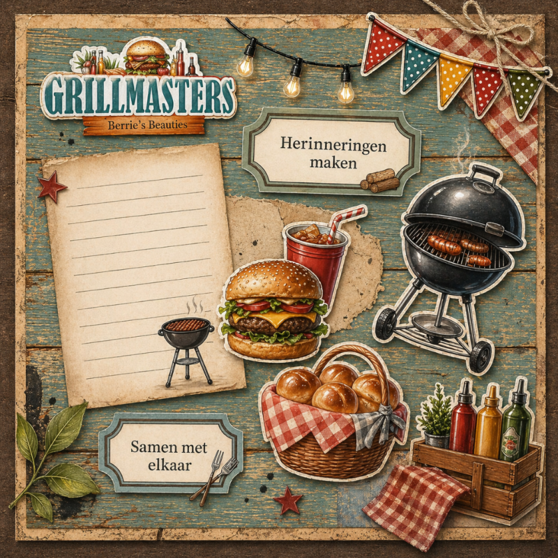Berrie's Beauties Scrapbook Labels - Grillmasters - NL