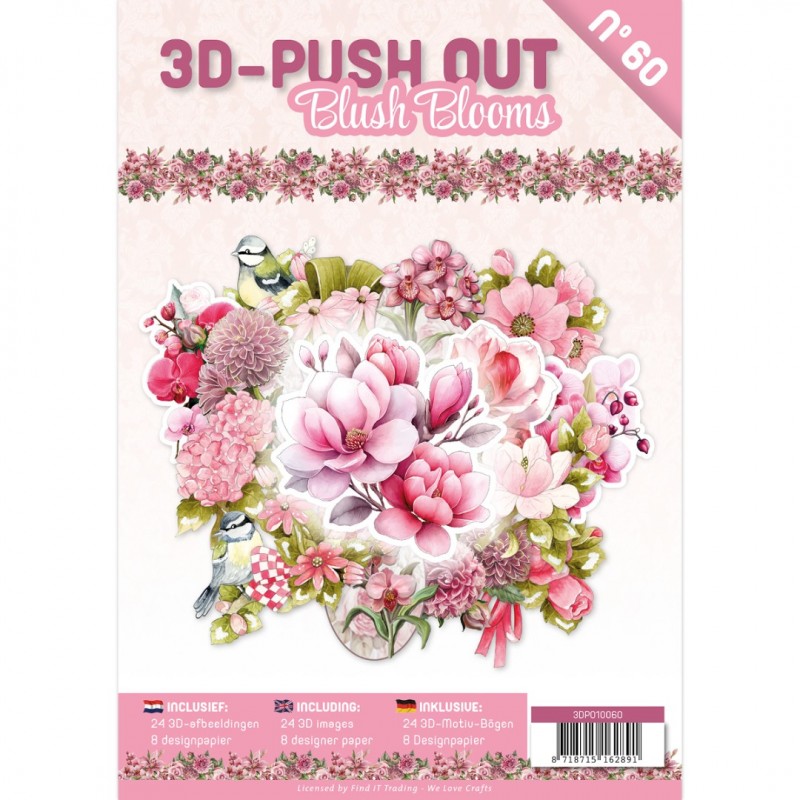 3D Push-Out Book 60 - Blush Blooms 3D Push-Out Book 60 - Blush Blooms