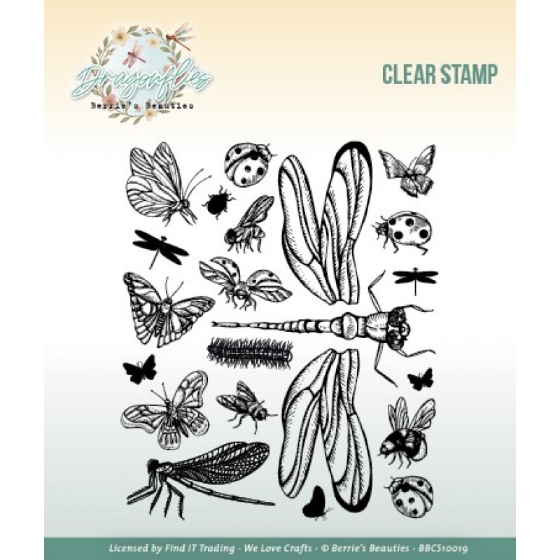 Clear Stamp- Berrie's Beauties - Dragonflies Clear Stamp- Berrie's Beauties - Dragonflies