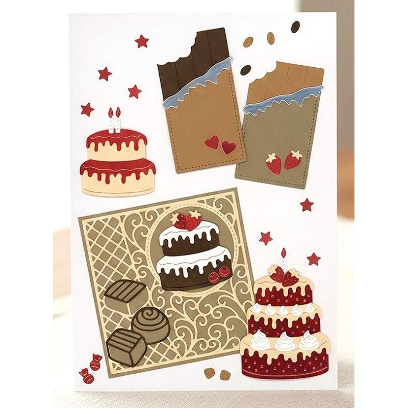 Dies - Berries Beauties - Sweet Moments - Chocolate Bar