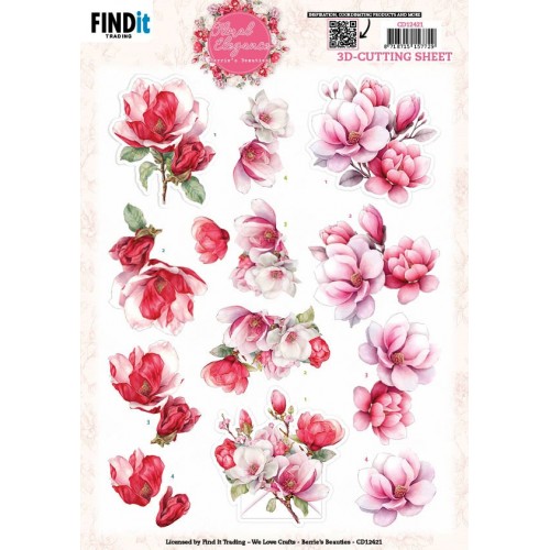 3D Cutting Sheet - Berries Beauties - Floral Elegance - Magnolia Dreams
