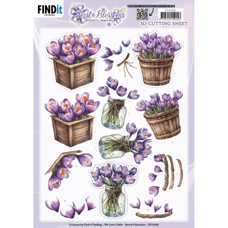 3D Cutting Sheet - Berries Beauties - First Blossoms - Crocus Charm 3D Cutting Sheet - Berries Beauties - First Blossoms - Crocus Charm