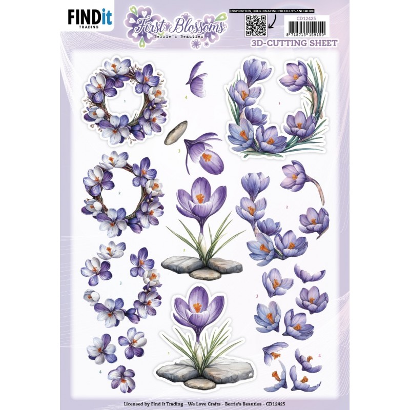 3D Cutting Sheet - Berries Beauties - First Blossoms - Stone and Bloom 3D Cutting Sheet - Berries Beauties - First Blossoms - Stone and Bloom