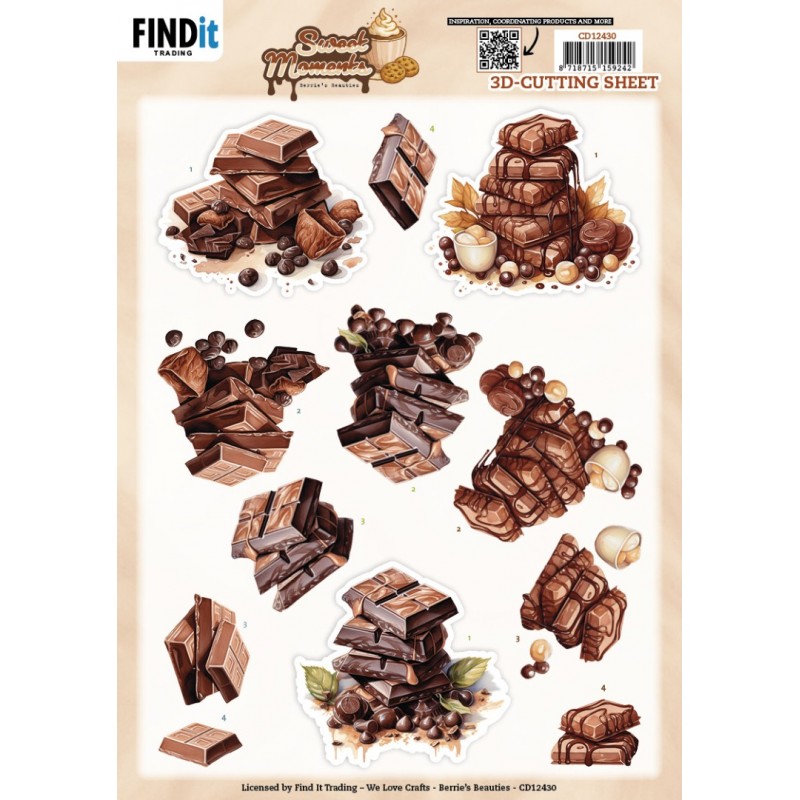 3D Cutting Sheet - Berries Beauties - Sweet Moments - Choclate Bliss 3D Cutting Sheet - Berries Beauties - Sweet Moments - Choclate Bliss