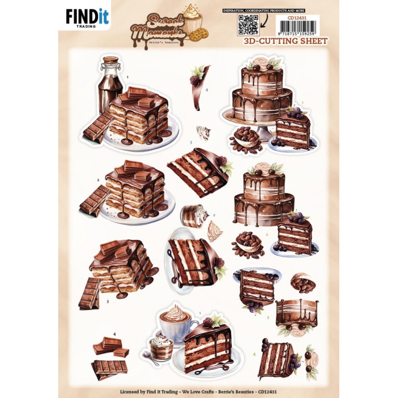 3D Cutting Sheet - Berries Beauties - Sweet Moments - Baked with love 3D Cutting Sheet - Berries Beauties - Sweet Moments - Baked with love