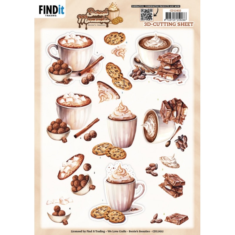 3D Cutting Sheet - Berries Beauties - Sweet Moments - Cookie Delights 3D Cutting Sheet - Berries Beauties - Sweet Moments - Cookie Delights