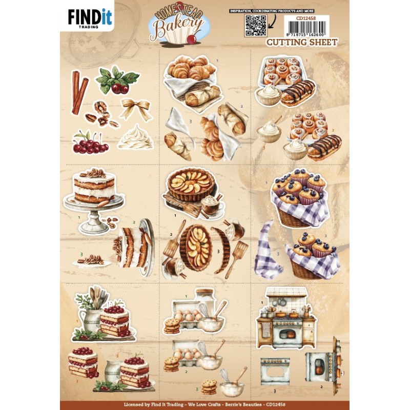 Cutting Sheet - Berries Beauties - Homestead Bakery - Mini