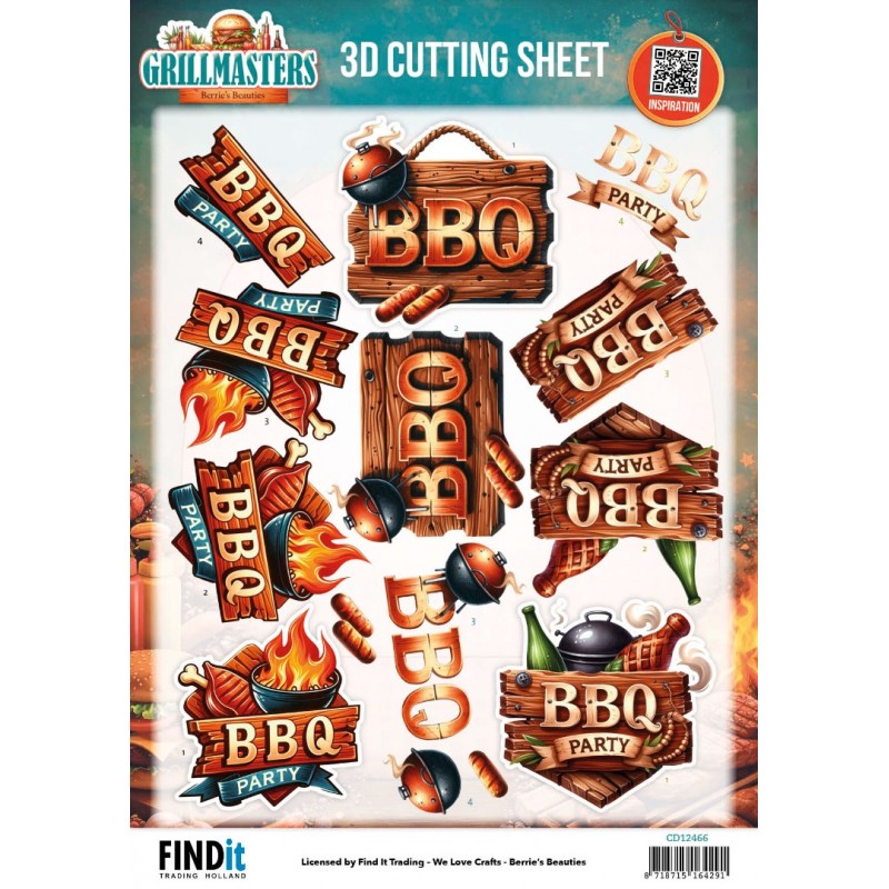 3D Cutting Sheet - Berries Beauties - Grillmasters - Backyard Feast 3D Cutting Sheet - Berries Beauties - Grillmasters - Backyard Feast