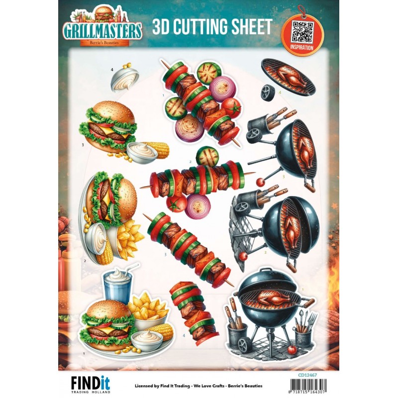 3D Cutting Sheet - Berries Beauties - Grillmasters - Flame Grilled Favorites 3D Cutting Sheet - Berries Beauties - Grillmasters - Flame Grilled Favorites