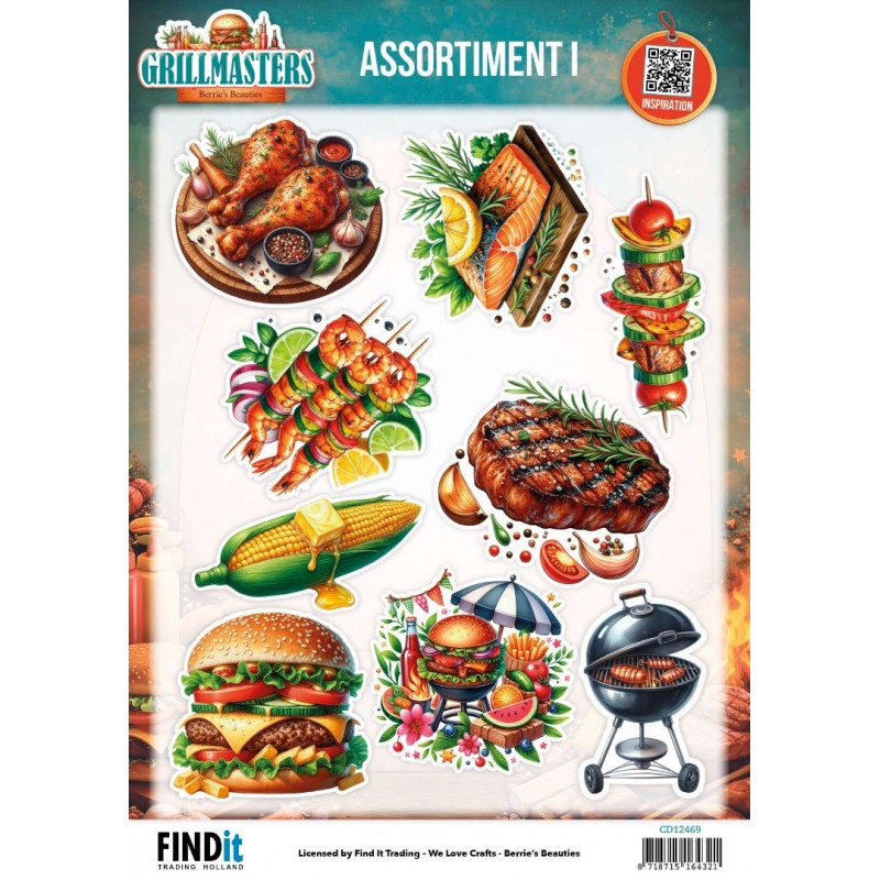 3D Cutting Sheet - Berries Beauties - Grillmasters - Assorti 1 3D Cutting Sheet - Berries Beauties - Grillmasters - Assorti 1