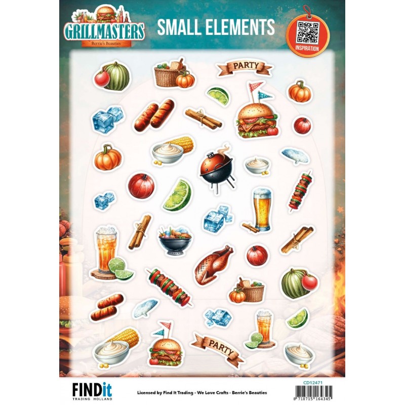 Cutting Sheet - Berries Beauties - Grillmasters - Small Elements Cutting Sheet - Berries Beauties - Grillmasters - Small Elements